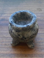 GEM4733  ONE (1) Carved Small Larvikite Cauldron