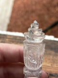 G5222  Beautiful Carved Clear Quartz Wand