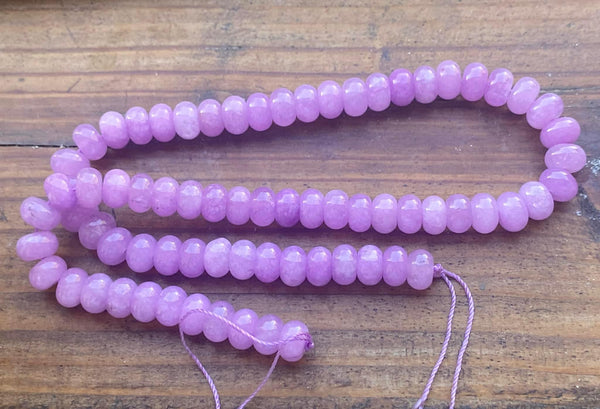 B5209  ONE (1) FULL Strand of Morganite Rondelle Beads