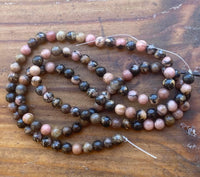 B8325  ONE (1) FULL Strand of Rhodonite Beads