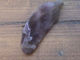 GEM5527  ONE (1) Carved Dream Amethyst Feather