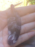 GEM5526  ONE (1) Carved Dream Amethyst Feather