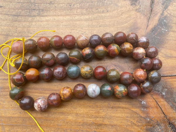 B8993  ONE (1) FULL Strand of Cherry Creek Jasper Beads