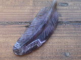 GEM5527  ONE (1) Carved Dream Amethyst Feather