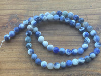 B9912  ONE (1) FULL Strand of Sodalite Jasper Beads