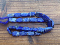 B9114  ONE (1) FULL Strand of Lapis Lazuli Rectangular Beads