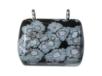 P6000  ONE (1) Snowflake Obsidian Purse Pendant