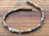 B9015  ONE (1) Half Strand of Sea Sediment Jasper Tube Beads