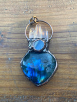 L1000  Hand Altered Boho Pendant -