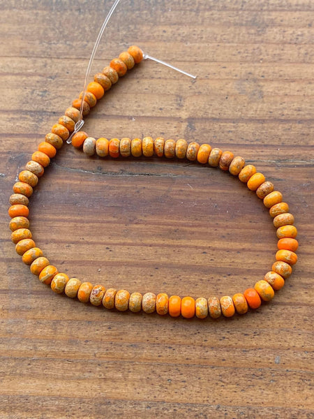 B9020  ONE (1) Half Strand of Dyed Sea Sediment Heishi Beads