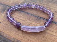 J6066  Beautiful Handmade Amethyst Stretch Bracelet