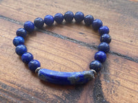 J6062  Beautiful Handmade Lapis Lazuli Stretch Bracelet