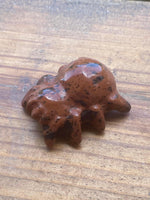 G1846  ONE (1) Carved Mahogany Jasper Spider