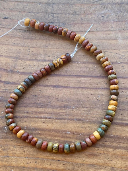 B9160  ONE (1) Half Strand of Mookaite Heishi Gemstone Beads