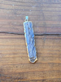 P5219  Beautiful Kyanite Rough Shard Silver Electroplated Pendant