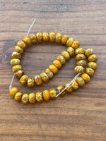 B9159  ONE (1) Half Strand of Orange Crazy Lace Agate Gemstone Beads