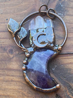 L1311  Hand Altered Boho Pendant -