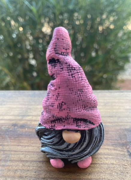 N0253  ONE (1) Ceramic Gnome Figurine “Pink”