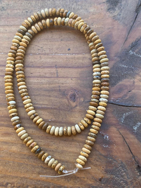 B8321  ONE (1) FULL Strand of Picture Jasper Beads