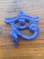 G3757  ONE (1) Carved Lapis Lazuli Eye of Horus Pendant