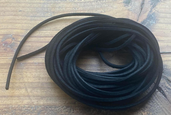 L0333  a LOT of (TEN YARDS) Man Made Suede “Black”