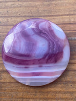 P3858  ONE (1) Dyed Agate Faceted Round Shaped Pendant “Purples”