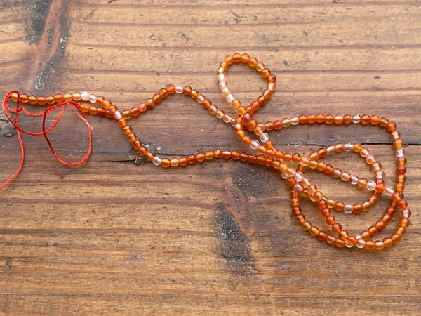 B6239  ONE (1) FULL Strand of Carnelian Mini Beads