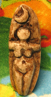 P4450  Hand Carved Moon and Earth Goddess Pendant