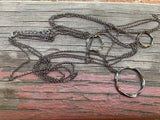 J0356 ONE (1) 3 Tiered Gunmetal “Sweater” Necklace 30” Long