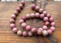 B8503  ONE (1) FULL Strand of Rhodonite Gemstone Beads