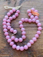 B6011  FULL Strand of Vintage Japanese Glass Beads “Pink” Circa 50’s