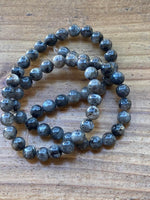 B5235  ONE (1) FULL Strand of Larvikite Gemstone Beads