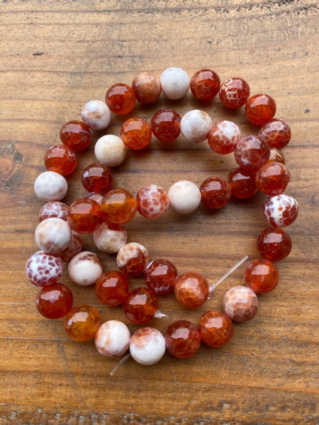 B8510  FULL Strand of Dragonveined Agate Gemstone Beads