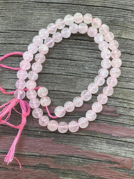 B4227  FULL Strand of Rose Quartz Beads