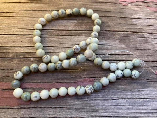 B3888  FULL Strand of Matte Sesame Jasper Beads