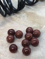 B3162  TEN (10) Vintage Agate Beads