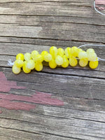 B3700  FULL Strand of Vintage Czech Glass Teardrop Beads “Yellow”