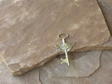 P1301  Silver Metal Steampunk Key Pendant w/ wings