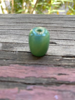 V0653  Vintage Green Serpentine Tube Bead