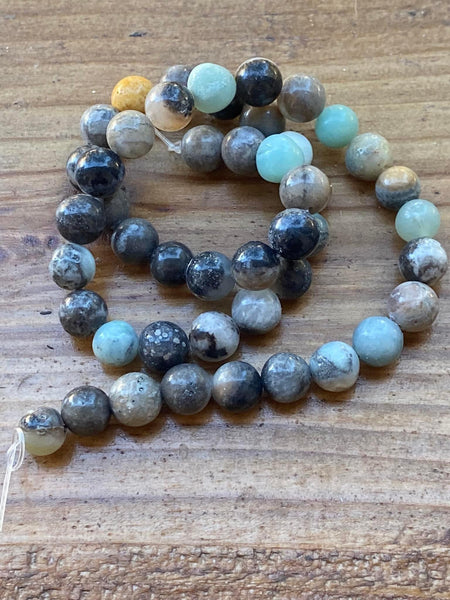 B5234  FULL Strand of Matte Amazonite Jasper Beads