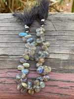 B4141  FULL Strand of Labradorite Teardrop Beads