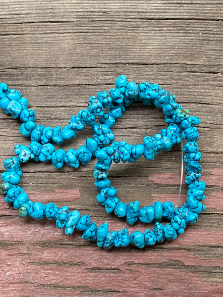 B3732  FULL Strand of Magnesite Nugget Beads