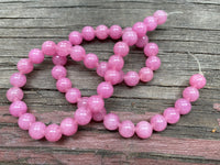 B3736  FULL Strand of Dyed Jade Beads