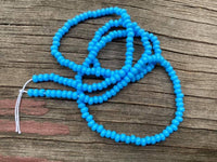 B3381  FULL Strand of Czech Glass Seed Beads “Light Turquoise Blue”