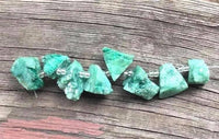 B2589  8” Long Strand of Dyed Teal Druzy Nugget Beads