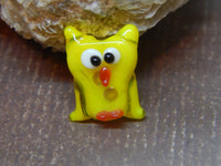 B1098   Lamp Work Glass Owl Bead