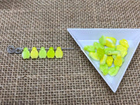 B1136  TEN (10) Czech Glass Bunny Ear Shaped Beads