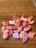 B1895  ONE LOT of Dyed Coral Chip Beads “Pink”