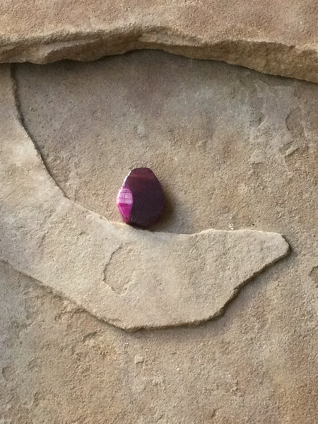 B2819   Purple Teardrop Agate Bead/Pendant