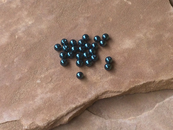 B2863  TWENTY FIVE (25) Dyed MOP Beads “Blue”